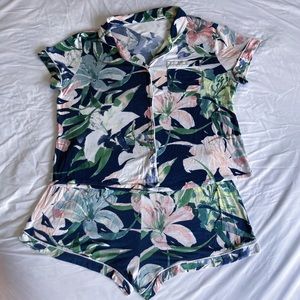 Stars Above Pajama Set Floral Print XL